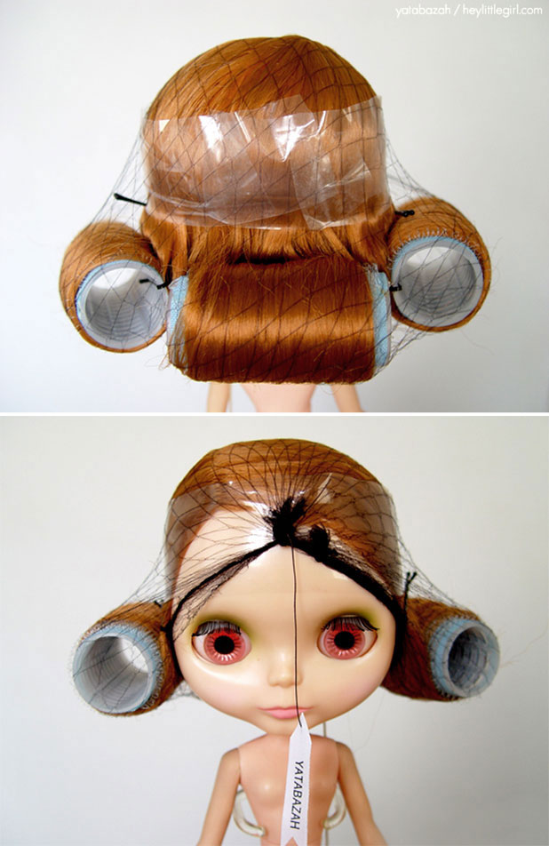 Kenner 1972 blythe doll hair defrizz restoration yatafix prototype aiai chan blythe vintage doll japan yatabazah 