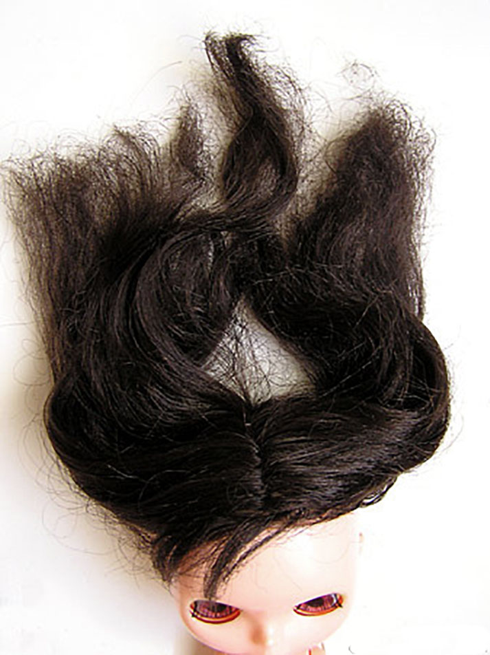 Kenner 1972 blythe doll hair defrizz restoration yatafix prototype aiai chan blythe vintage doll japan yatabazah 