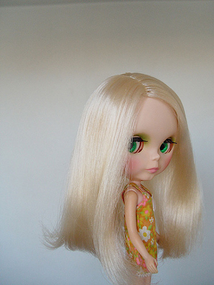 Kenner 1972 blythe doll hair defrizz restoration yatafix prototype aiai chan blythe vintage doll japan yatabazah 