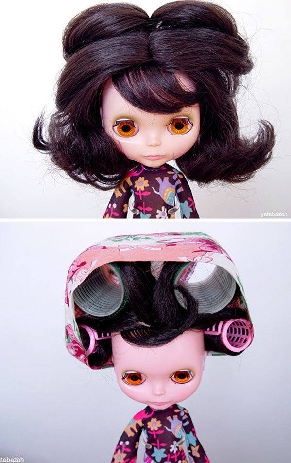 Kenner 1972 blythe doll hair defrizz restoration yatafix prototype aiai chan blythe vintage doll japan yatabazah 