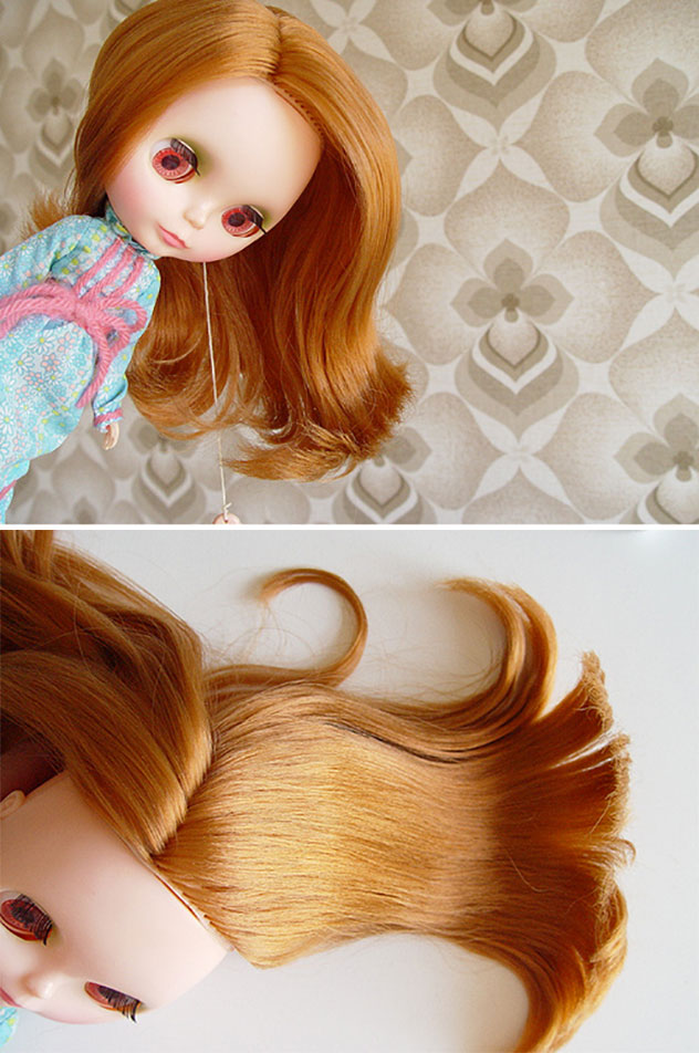 Kenner 1972 blythe doll hair defrizz restoration yatafix prototype aiai chan blythe vintage doll japan yatabazah 