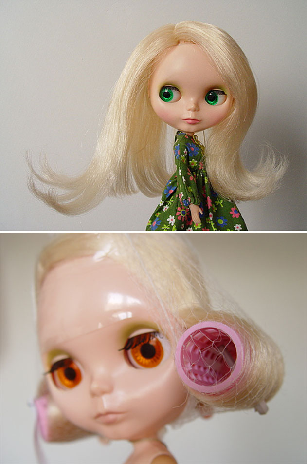 Kenner 1972 blythe doll hair defrizz restoration yatafix prototype aiai chan blythe vintage doll japan yatabazah 