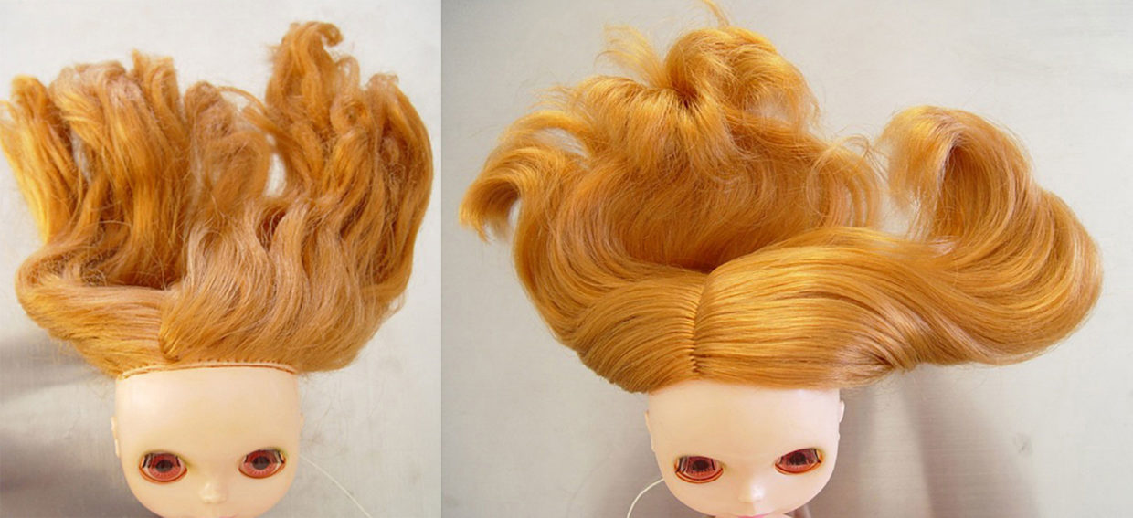 Kenner 1972 blythe doll hair defrizz restoration yatafix prototype aiai chan blythe vintage doll japan yatabazah 