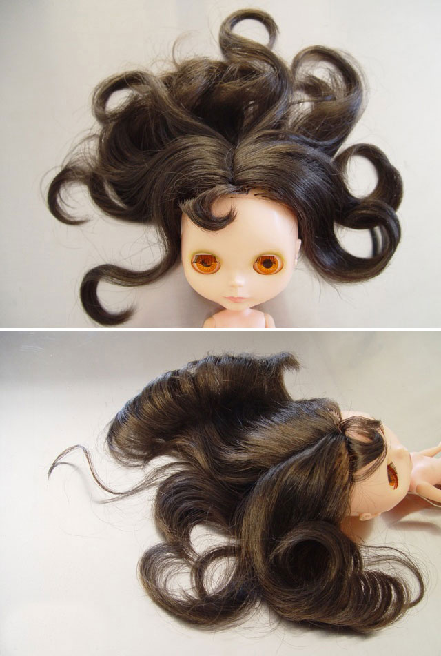 Kenner 1972 blythe doll hair defrizz restoration yatafix prototype aiai chan blythe vintage doll japan yatabazah 