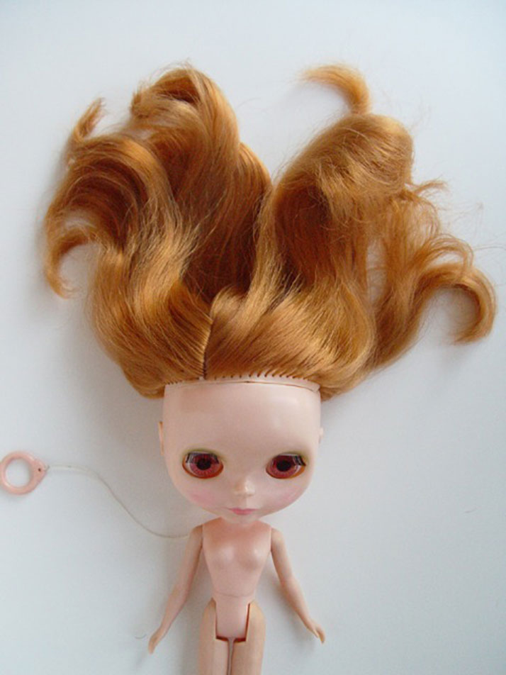 Kenner 1972 blythe doll hair defrizz restoration yatafix prototype aiai chan blythe vintage doll japan yatabazah 