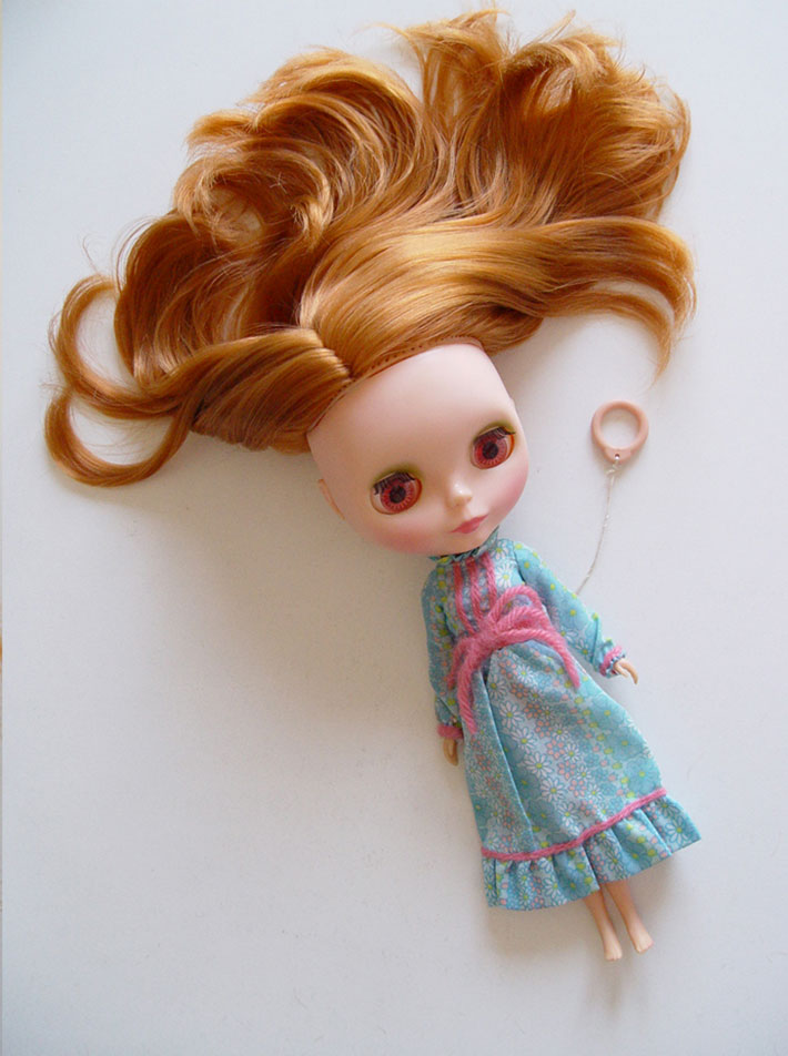 Kenner 1972 blythe doll hair defrizz restoration yatafix prototype aiai chan blythe vintage doll japan yatabazah 