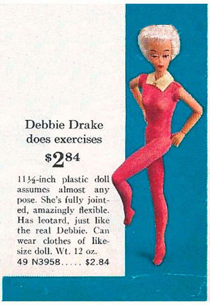 debbie drake valentine vintage barbie clone polly pose don Dunbar Miss Fashion doll Marx Marlene yatabazah