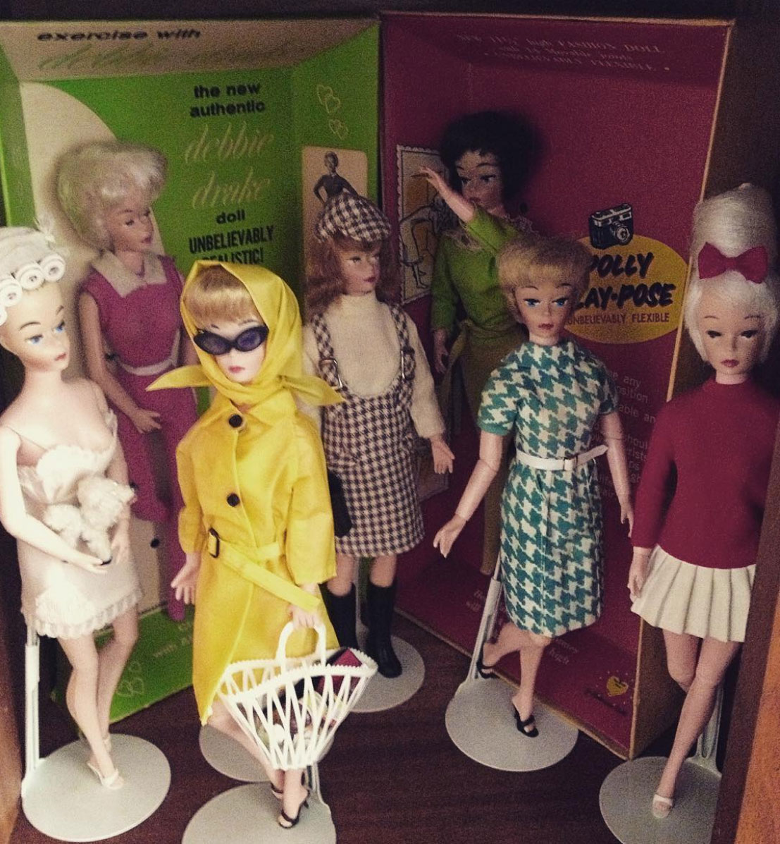 debbie drake valentine vintage barbie clone polly pose jilmar Dunbar Miss Fashion doll Marx Marlene yatabazah 