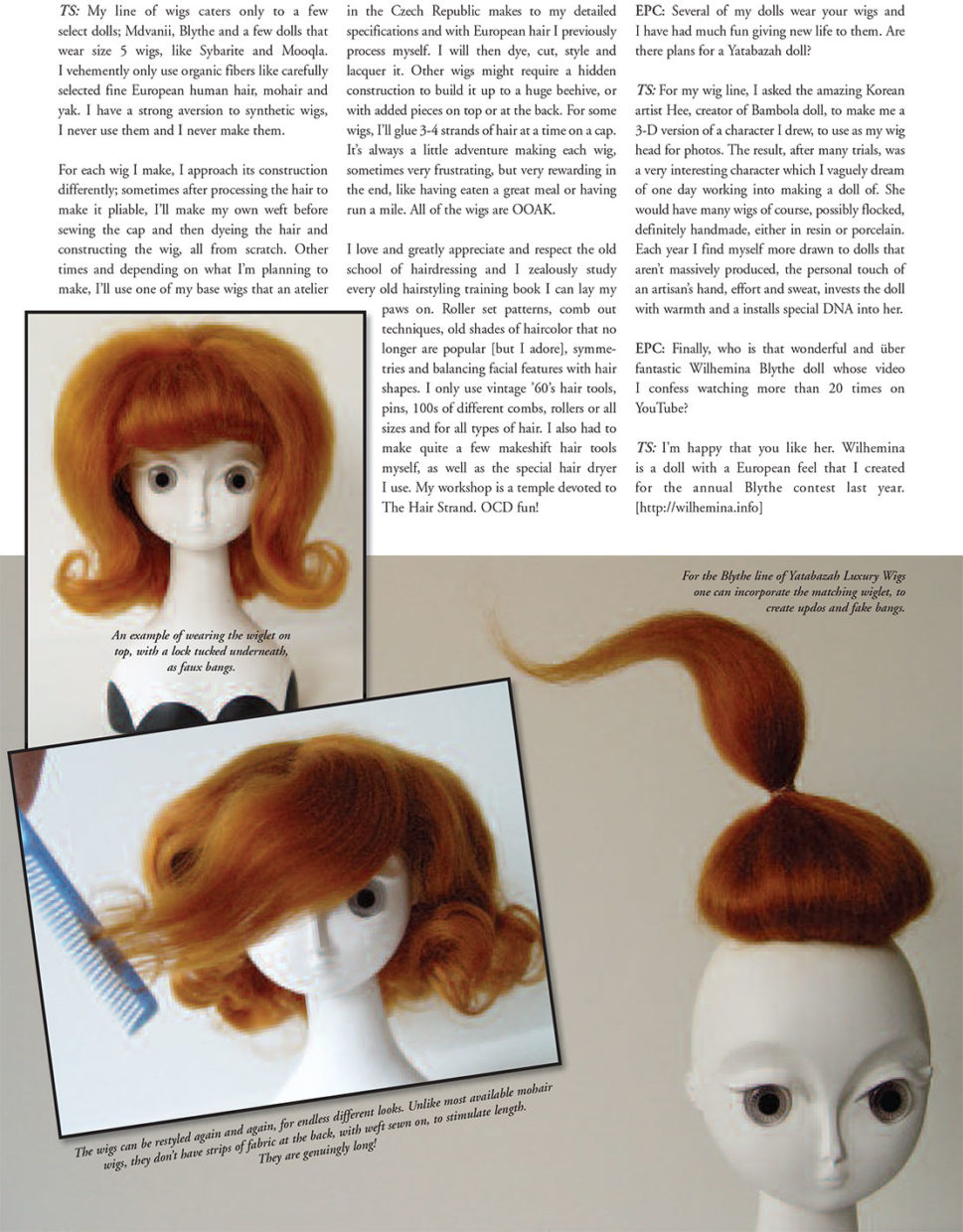 mdvanii wig popovy pasha bjd barbie integrity fashion royalty hair alpaca vintage human hair doll japan yatabazah 